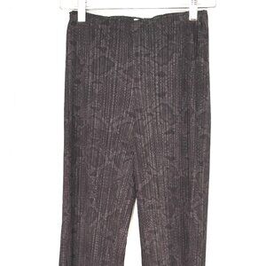 Pleats Please Issey Miyake Basics Snakeskin Print Gray Pants Size 2